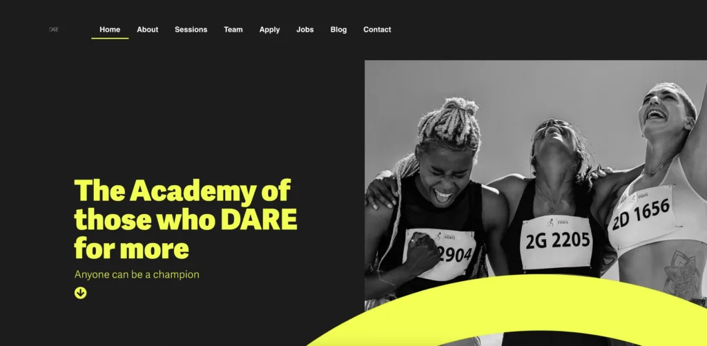 Dare Academy Website