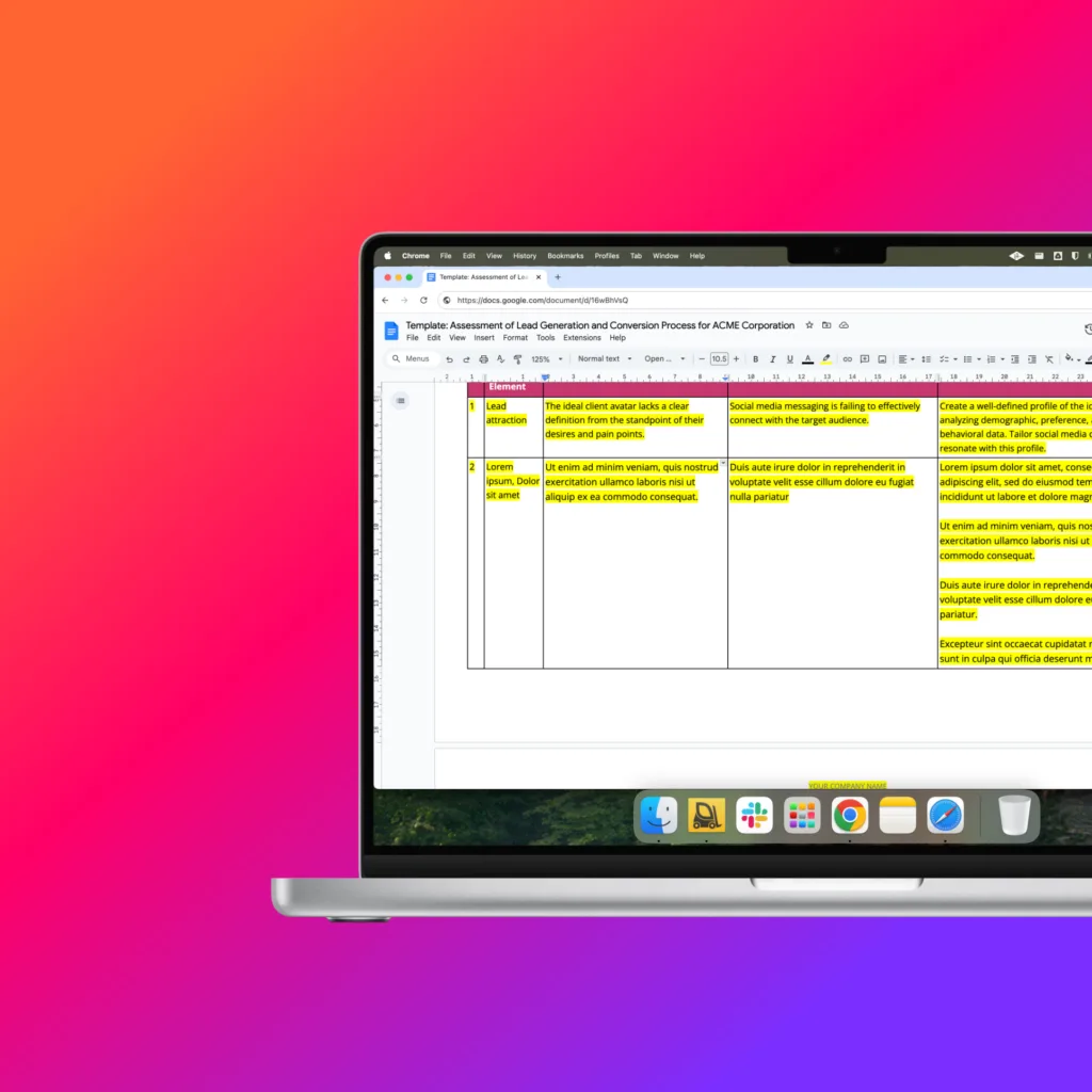 Marketing Audit Report Template In Depth Findings